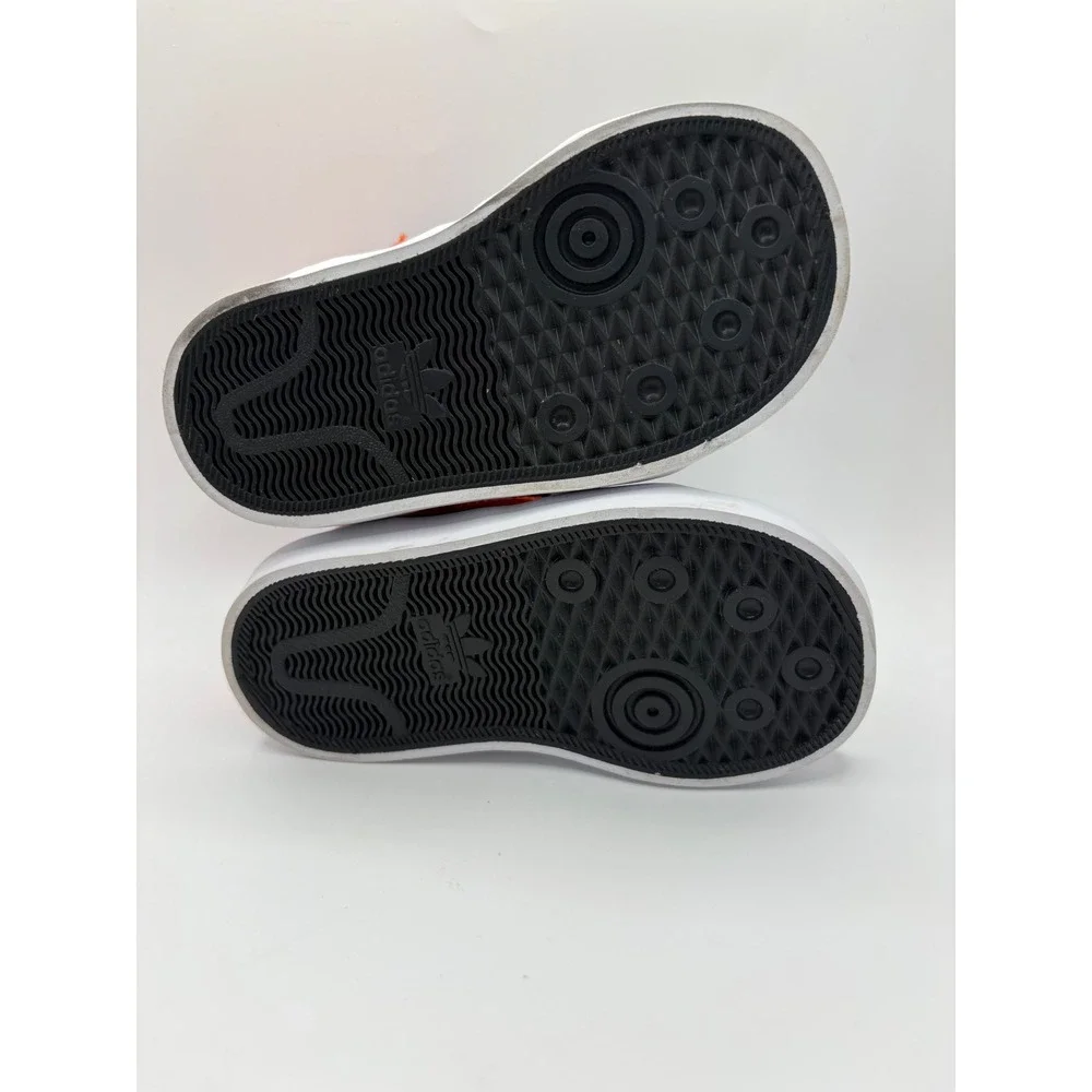Adidas Originals Hard Court Hi Toddler Sneakers Orange Black Blue G99437 Size 5K
